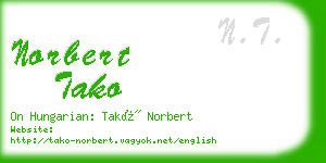 norbert tako business card